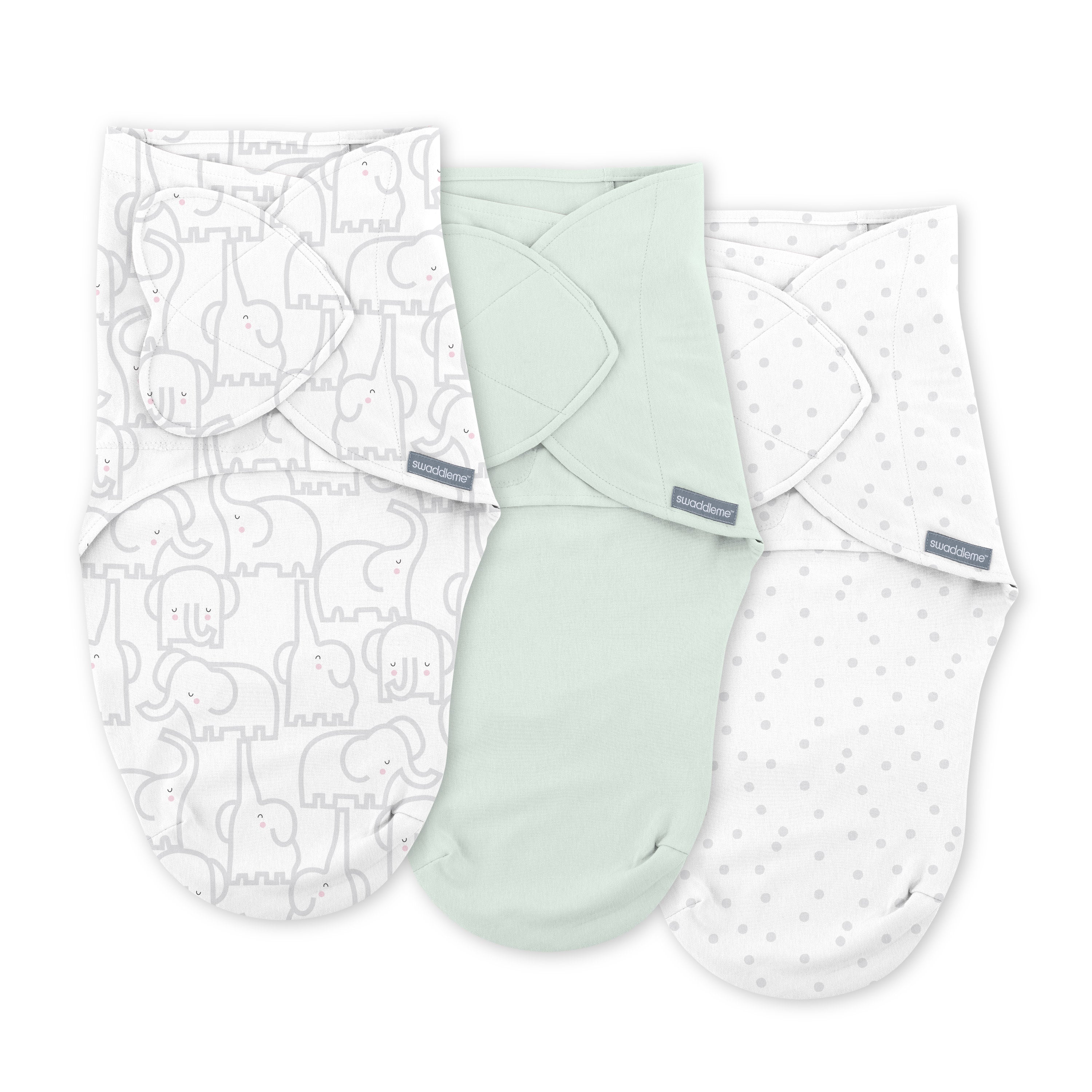 swaddleme summer infant SwaddleMe by Ingenuity Monogram Collection, Size 0-3 months, 3pk