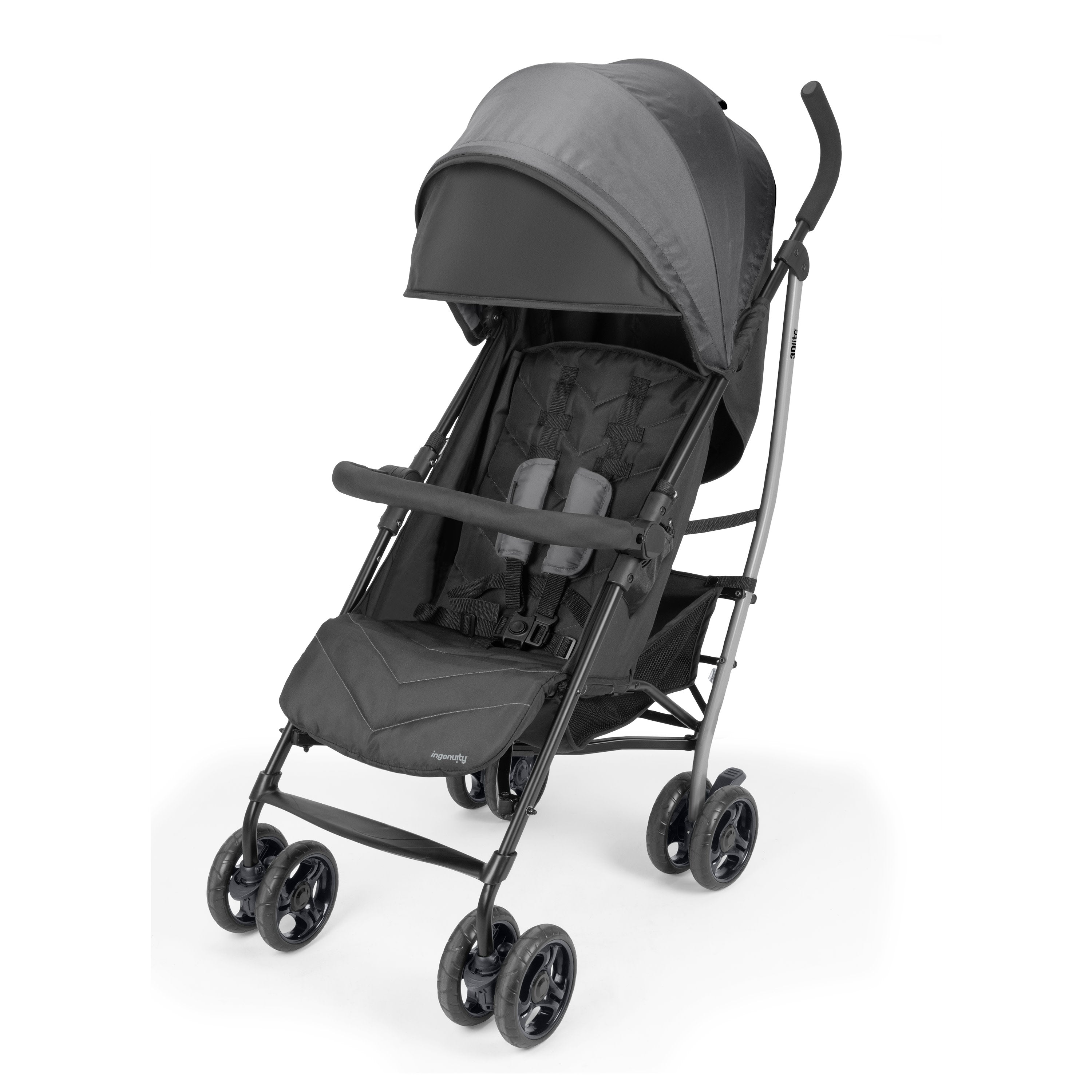 Ingenuity 3Dlite Jewel Convenience Stroller Lightweight Folding Stroller with Car Seat Compatibility & Extra-Large Canopy