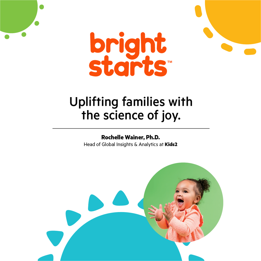 Cover of "The Bright Starts Way" white paper that states, "Uplifting families with the science of joy" by Dr. Rochelle Wainer, Ph.D.