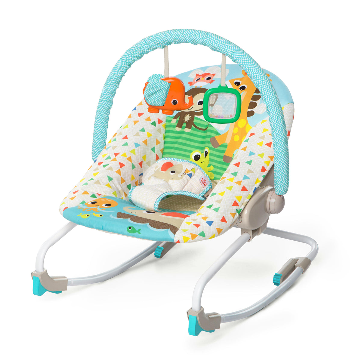 Bright Starts Rainbow 2-in-1 Baby Rocker & Stationary Seat