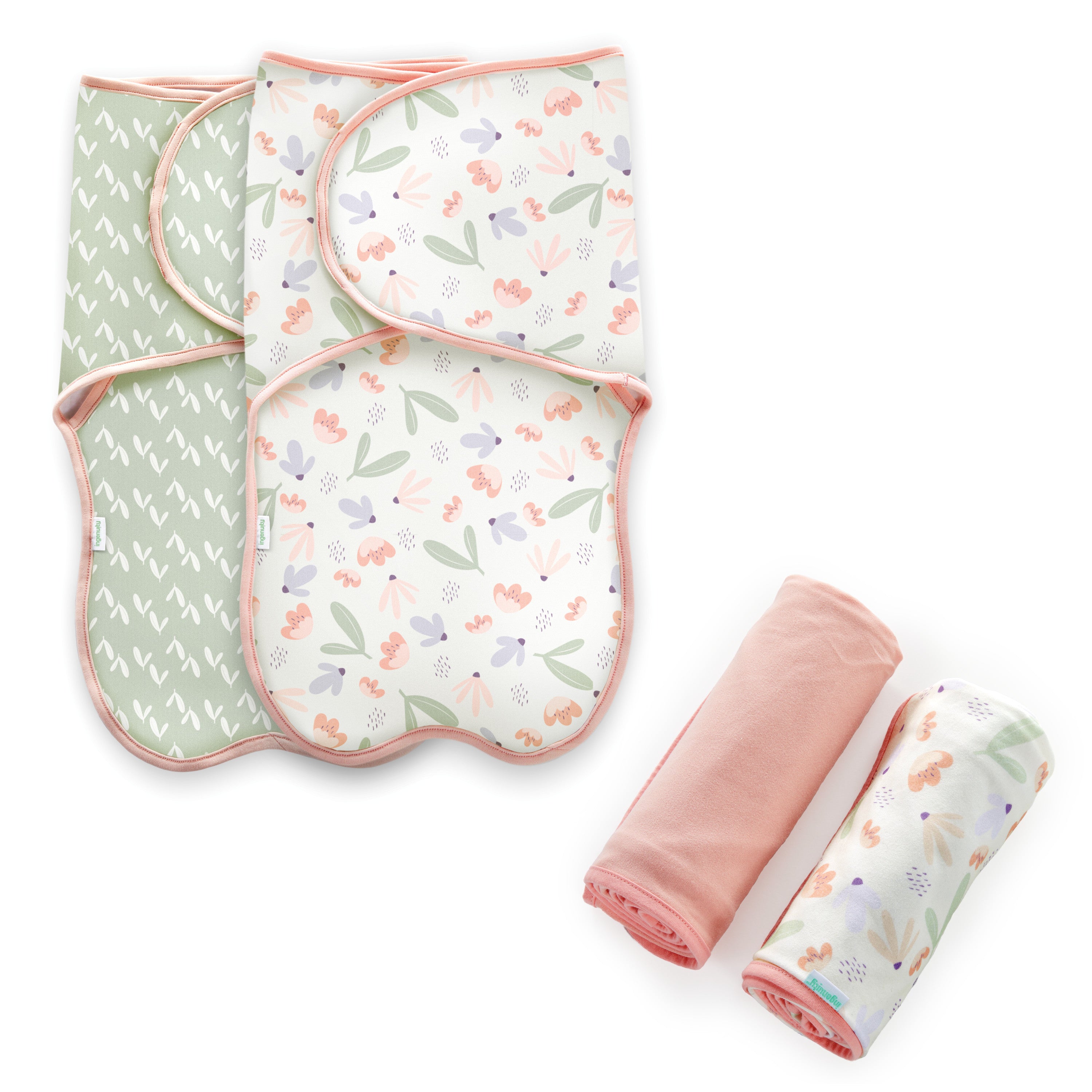 summer infant swaddleme 2-pack FAREWELL FUSS ADJUSTABLE EASY-WRAP BABY SWADDLE 2 PACK - POSY & COMFY BUNDLE 2-PACK MULTI-USE SWADDLE BLANKET SET
