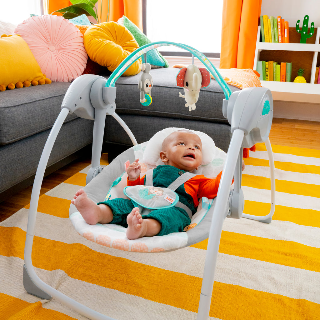 Today's Parent Features Bright Starts Portable Swing as a "Genius" Piece of Baby Gear