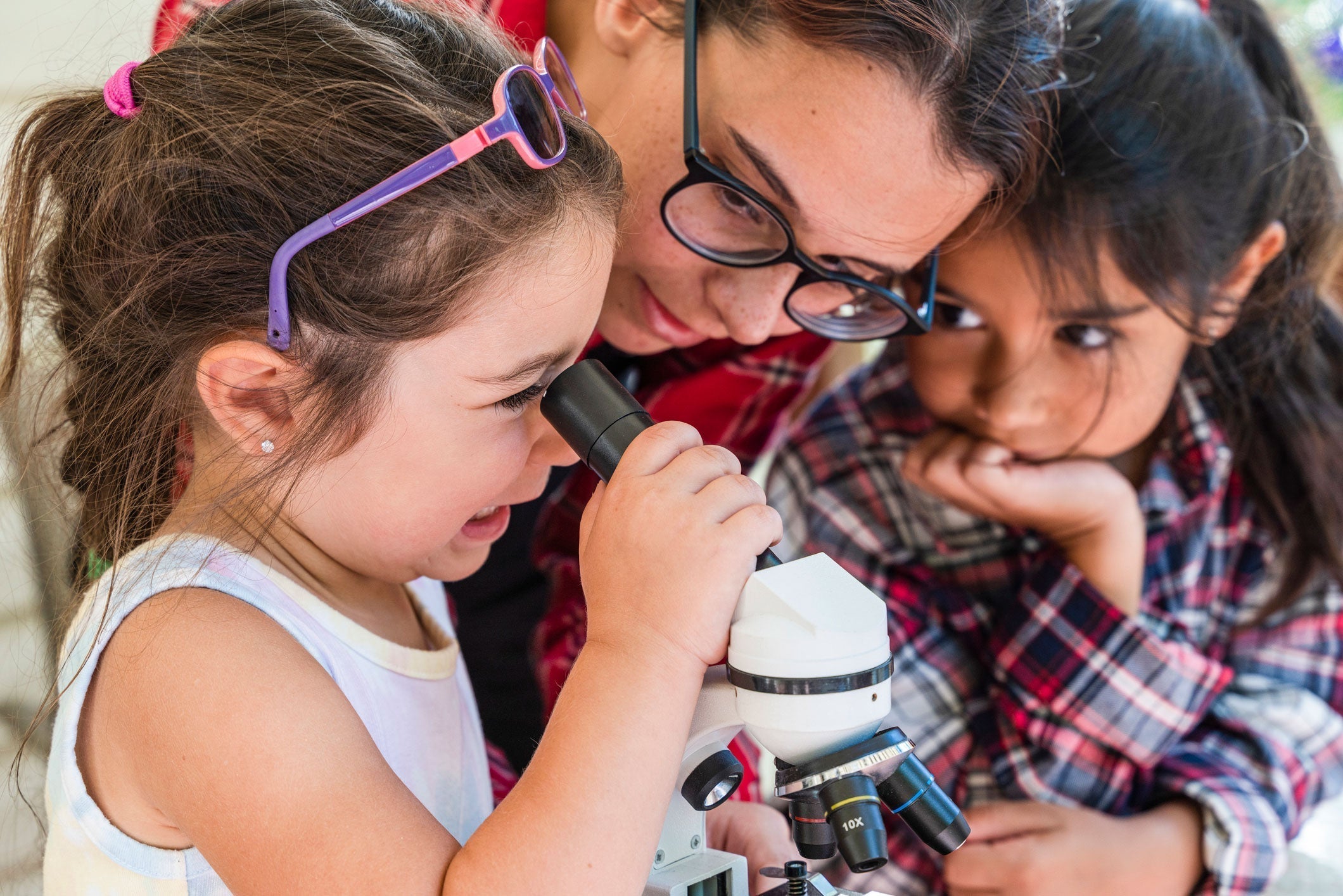 teacher with children learning