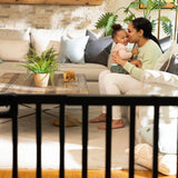 The Stairway 48W Series, Pet and Baby Gate, 30'-48' Wide, 32" Tall - Black