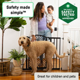 The Doorway 42W Series Pet and Baby Gate, Openings 28"- 42" Wide, 30" Tall - Espresso