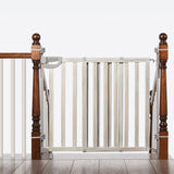 Wood Banister & Stair Pet and Baby Gate, Openings 33- 46 Wide