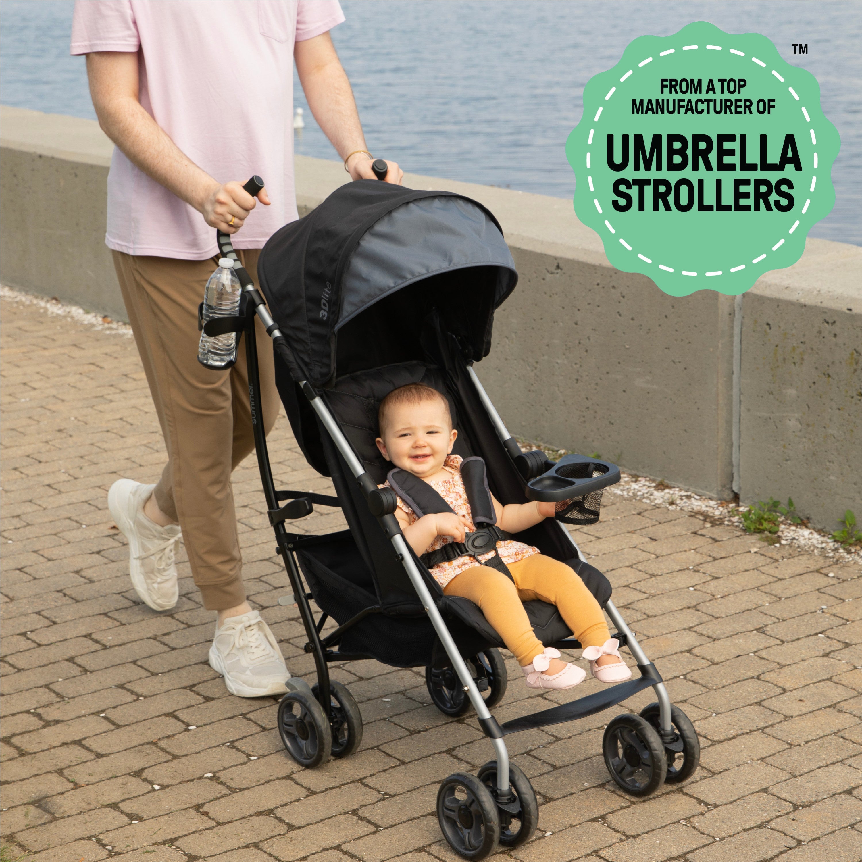 how to open summer umbrella stroller Summer by Ingenuity 3Dlite Convenience Stroller - Black