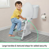 Ingenuity Foldaway Ladder Potty  Adjustable Height Toilet Trainer with Handles, Folds Flat for Compact Storage, Fits Round & Elongated Toilets