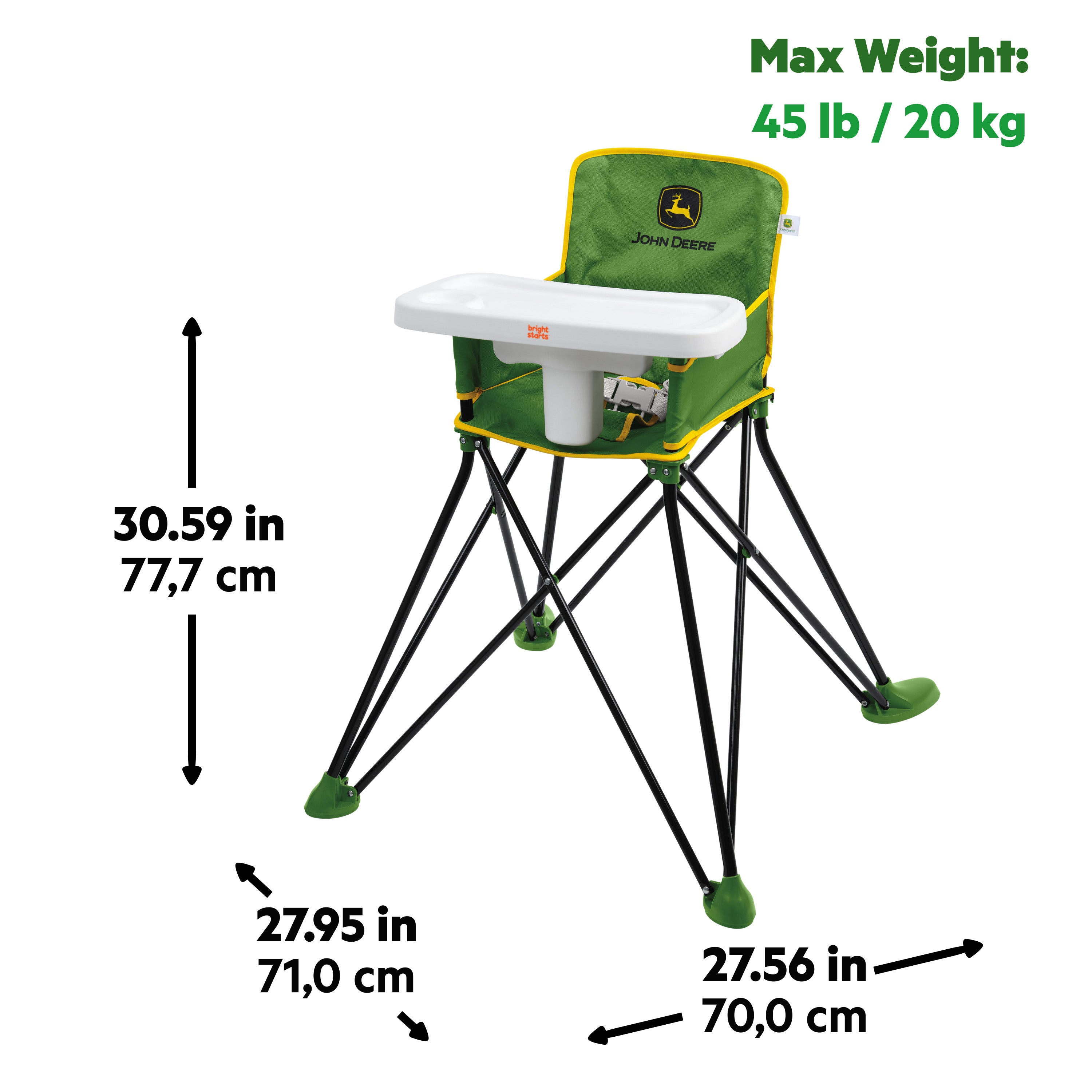 summer infant pop and dine Bright Starts John Deere Pop N Dine Portable High Chair – Kids2, LLC