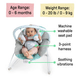 Ity by Ingenuity Bouncity Bounce Vibrating Deluxe Baby Bouncer - Goji