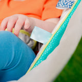 Bright Starts Jungle Vines Comfy Baby Bouncer with Vibrating Infant Seat & Taggies