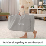 Ingenuity Nestle Vibrating Rocker, Toy Bar & Travel Bag - Grey