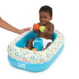 Bright Starts Bathe & Giggle 2-in-1 Baby Bath Tub and Ball Pit, Built-in Air Pump and 8 Floating Balls, 6M+
