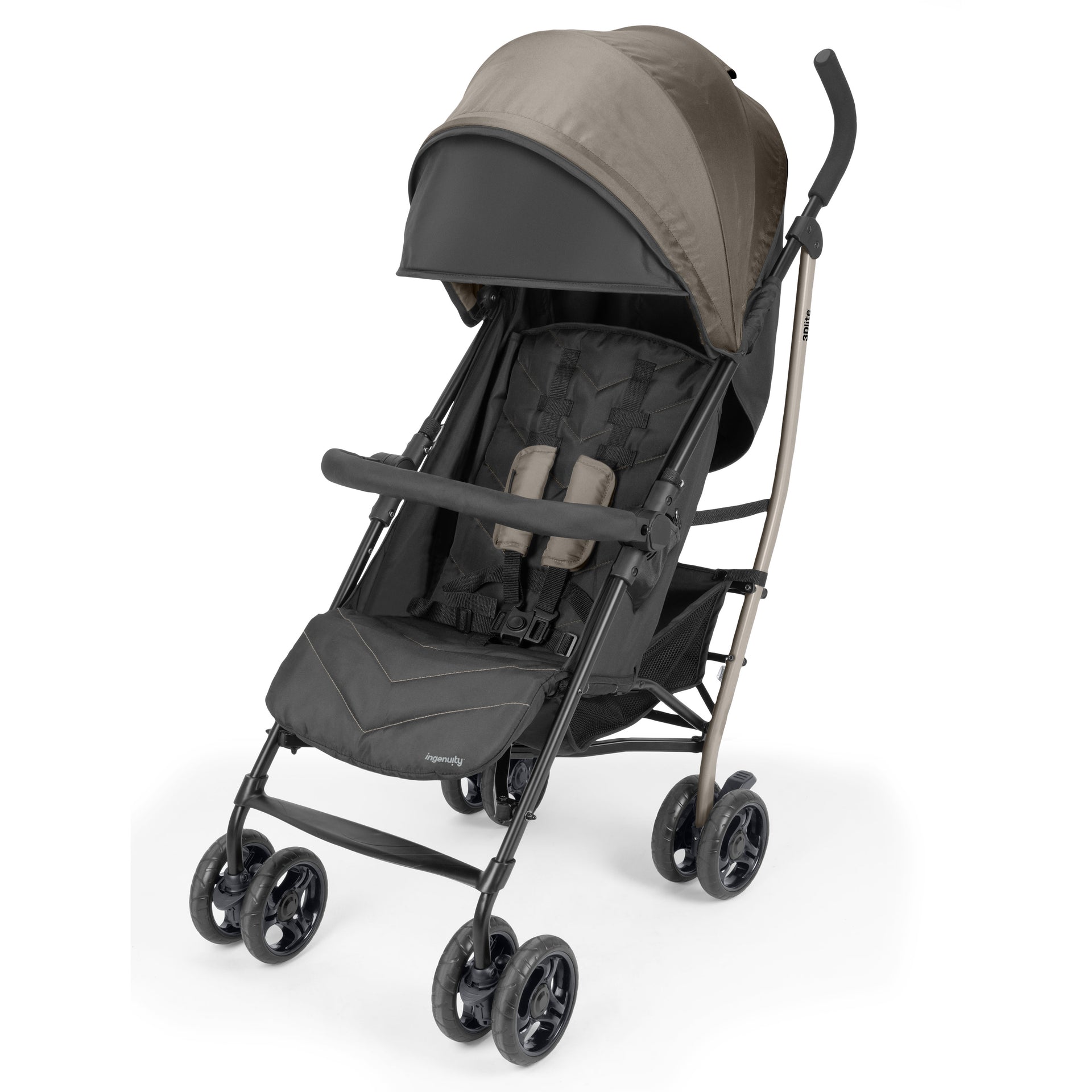 Ingenuity 3Dlite Jewel Convenience Stroller Lightweight Folding Stroller with Car Seat Compatibility & Extra-Large Canopy