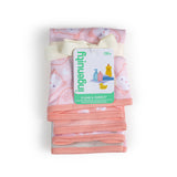 Clean & Cuddly 6-Pack Terry Washcloth Set - Pink Owl - Edi