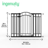 The Doorway 48W Series Pet and Baby Gate, Openings 28.5 to 48" - 36" Tall - Black