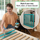 The Doorway 36S Series Custom Collection Pet and Baby Gate, Openings 30-36" Wide, 22" Tall - Natural Wood