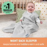 SwaddleMe by Ingenuity Muslin Night Sack Sleeper, Size 3-18 Months, 1pk - Moss