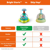 Bright Starts Press & Glow Spinner Cause and Effect Musical Baby Toy