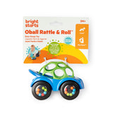 Oball Easy Grasp Rattle & Roll Toy Sports Car Infant Crawling Toy in Blue