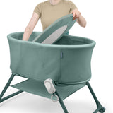 Ingenuity Snooze & Stow Easy-Folding Bassinet with Sound, Light & Vibration - Luxe Evergreen