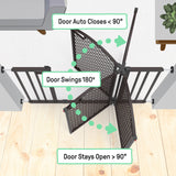 The Doorway 42W Series Pet and Baby Gate, Openings 28"- 42" Wide, 30" Tall - Espresso
