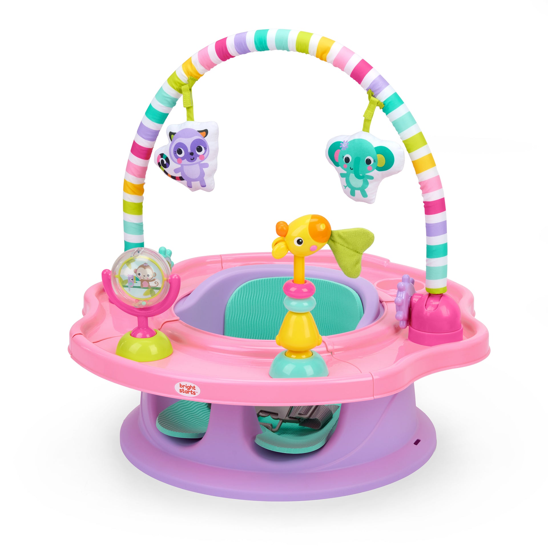 Bright Starts SuperSeat 3-in-1 Seat with Snacking Tray, Pink Paradise, 6 Months+ – Kids2, LLC