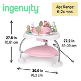 Ingenuity Spring & Sprout 2-in-1 Baby Activity Center Jumper and Table with Infant Toys - Ages 6 months +, First Forest