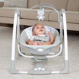 Ingenuity ConvertMe 2-in-1 Compact Portable Baby Swing 2 Infant Seat, Raylan
