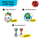 Baby Einstein Cal's First Music Class, 4 Piece Baby Toy Gift Set, Ages 3+ Months