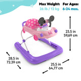 Bright Starts Disney Baby MINNIE MOUSE Go, Go Bows 3-in-1 Car Walker, Pink