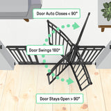 The Doorway 48W Series Pet and Baby Gate, Openings 28.5 to 48" - 36" Tall - Black