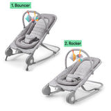 2-in-1 Bouncer & Rocker Duo - Light Gray Tweed