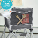 Bright Starts Pop 'N Dine Portable High Chair, Indoor/Outdoor, Grey