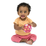 Bright Starts Oball Easy Grasp Baby Rattle Ball in Pink, 4"