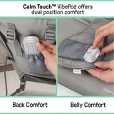 Ingenuity Nestle Vibrating Rocker, Toy Bar & Travel Bag - Grey