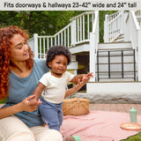 Doorway 42W Series Baby and Dog Gate 2-PK, Openings 23-42" Wide, 24 tall - Galvanized Steel