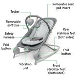 Summer by Ingenuity 2-in-1 Bouncer & Rocker- Gray