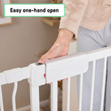 Ingenuity The Doorway Series Hands Free Open Gate for Babies and Pets - White