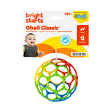 Oball Easy Grasp Classic Ball Baby Toy in Red/Blue/Green/Yellow, 4"