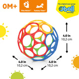 Oball Easy Grasp Classic Ball Baby Toy in Red/Blue/Green/Yellow, 4"