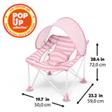 Bright Starts Pop 'N Chill Travel Seat, Grey