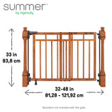 The Stairway+ 48W Series Pet and Baby Gate with Dual Banister Kit, Openings 32 to 48 Wide, 33" Tall