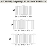 The Thruway 72XW Series Pet and Baby Metal Gate, Openings 44-72 wide, 36" tall - Bronze