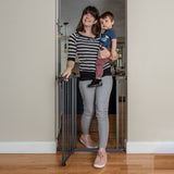 Extra Tall Decor Safety Gate, Openings 28-38.25" Wide, 26" Tall - Gray