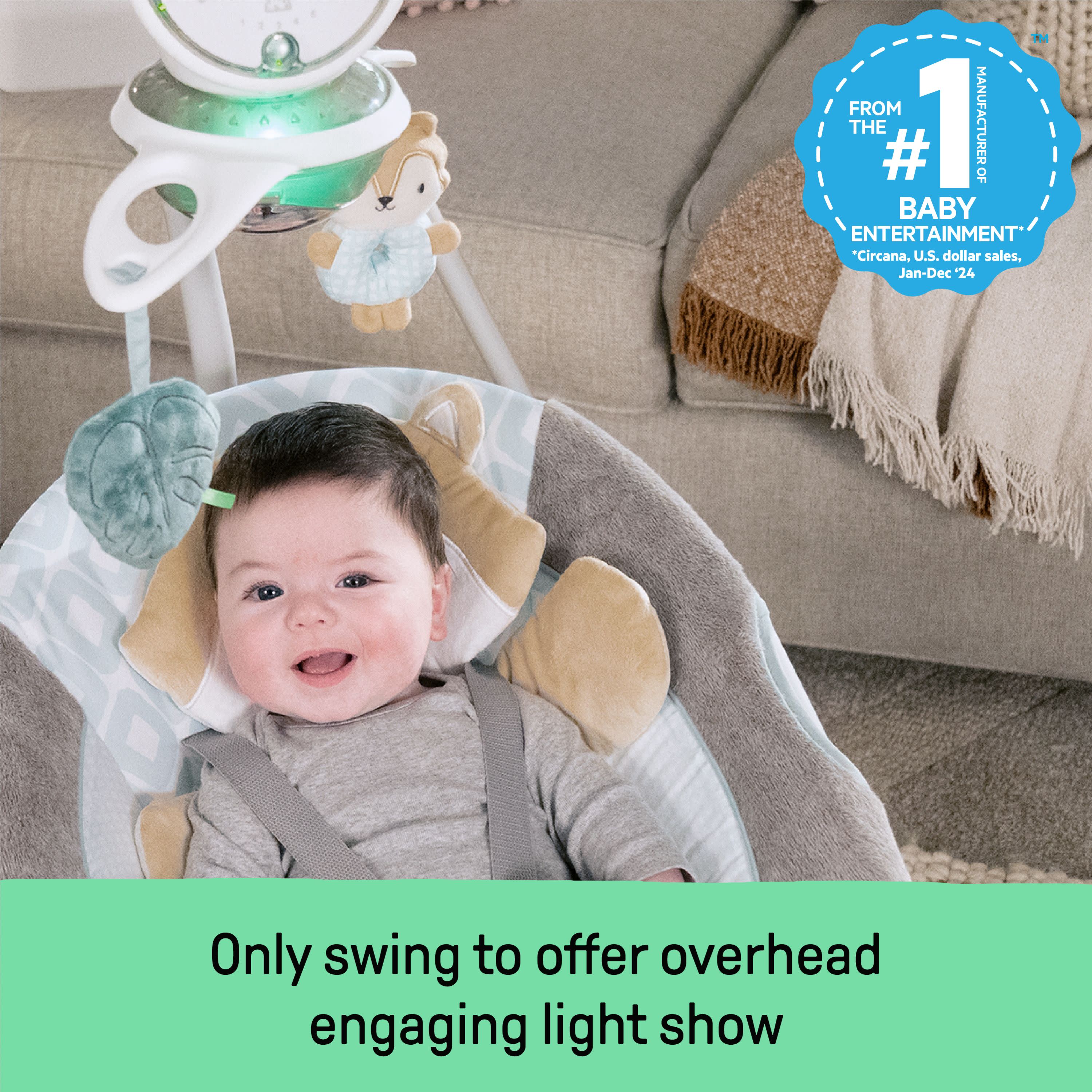 Inlighen InLighten Soothing Swing - Kitt – Kids2, LLC