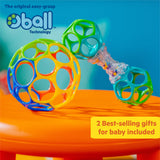 Bright Starts Grasp the Day Easy-Grasp Oball Gift Set, Ball and Rattle Toys, 2-PK, Unisex, 0 Months+