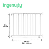 The Stairway 42W Series Safety Pet and Baby Gate, Openings from 28"-42" Wide - White