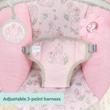 Bright Starts Disney Princess Royal Blooms Vibrating Baby Bouncer, Soothing Motion & Vibrations, 0M+