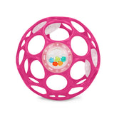 Bright Starts Oball Easy Grasp Baby Rattle Ball in Pink, 4"
